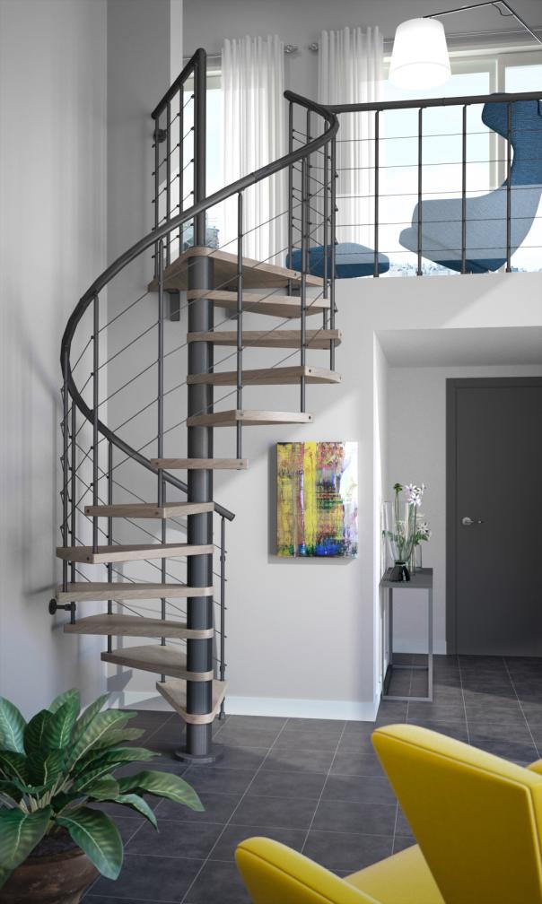 Escalier d'intérieur spirale