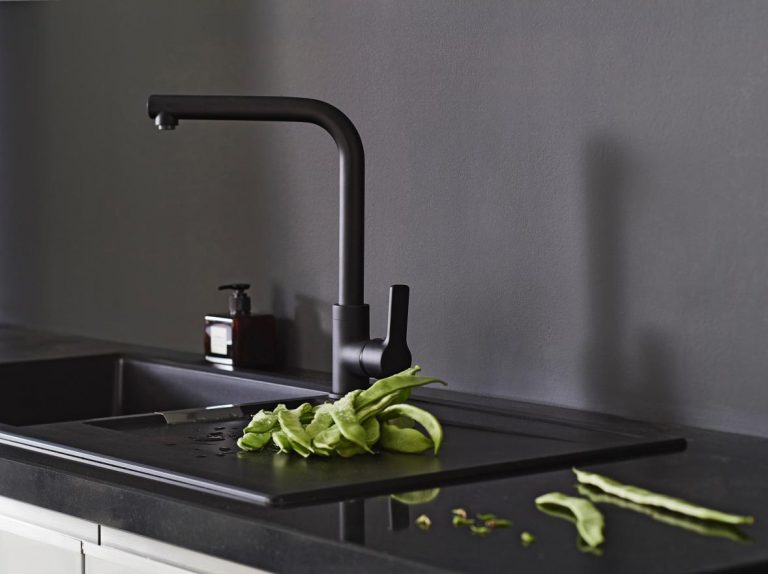 Evier cuisine noir mat