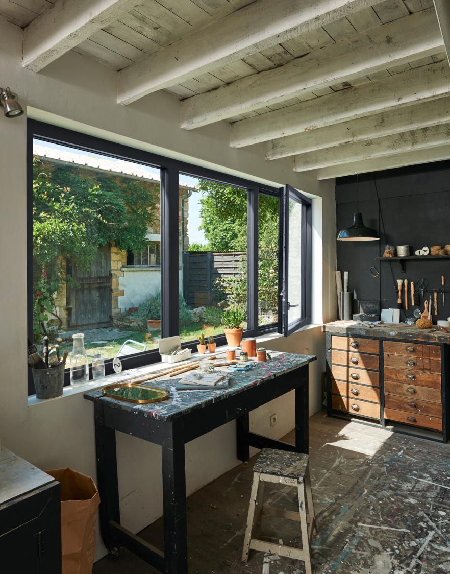 Grandes fenêtres atelier
